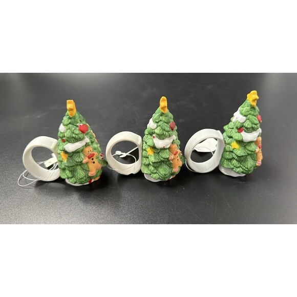 Christmas Tree Ceramic Napkin Rings (6) - Picture 6 of 12